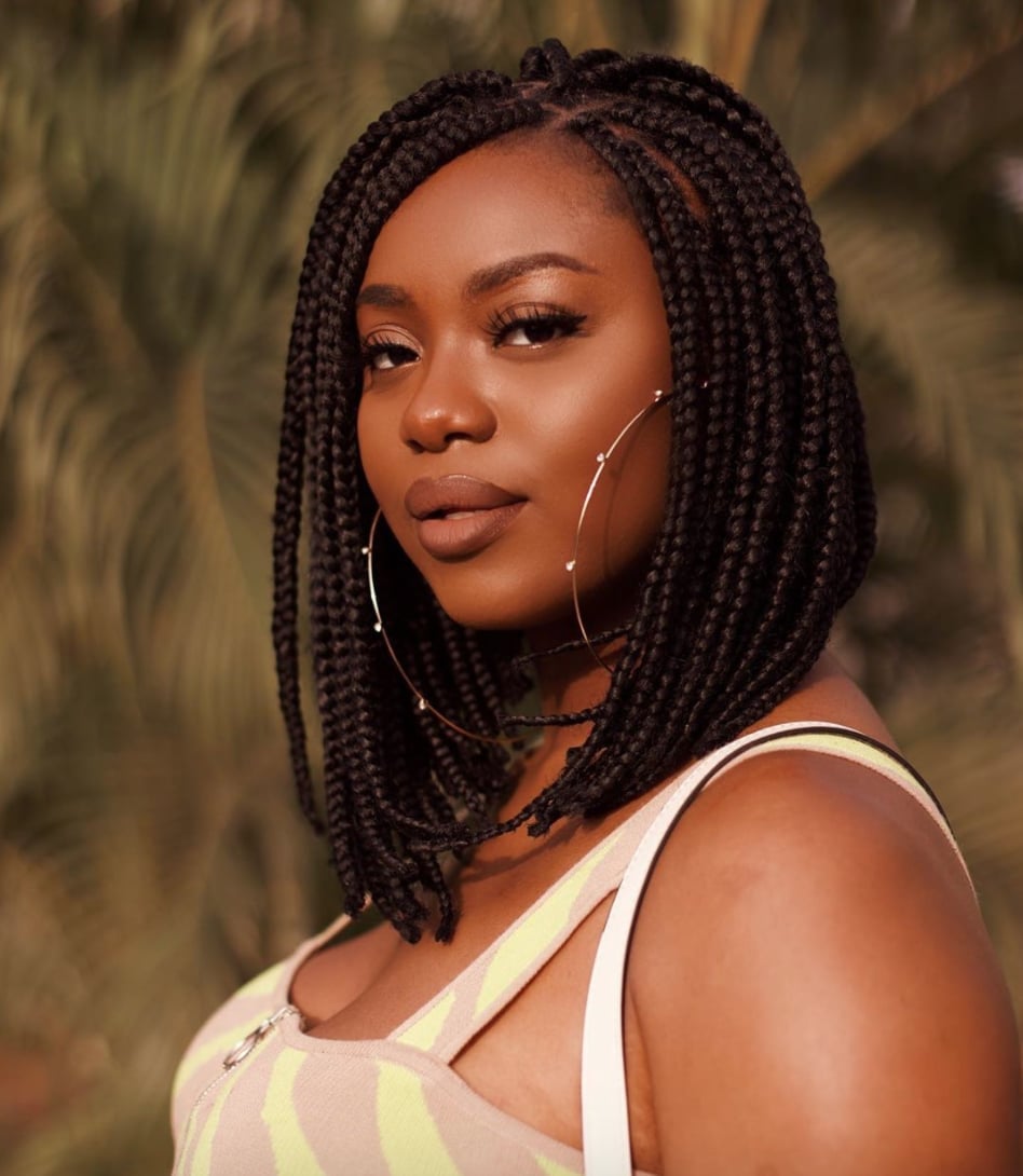 Sleek Collarbone Length Box Braids Sleek Collarbone Length Box Braids — Classy Feed in Braids Hairstyles