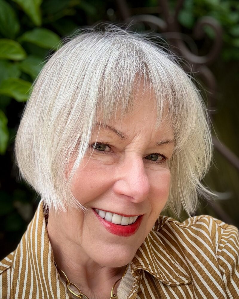 Ash Blonde Bob With Side-Swept Bangs — Classy French Bob