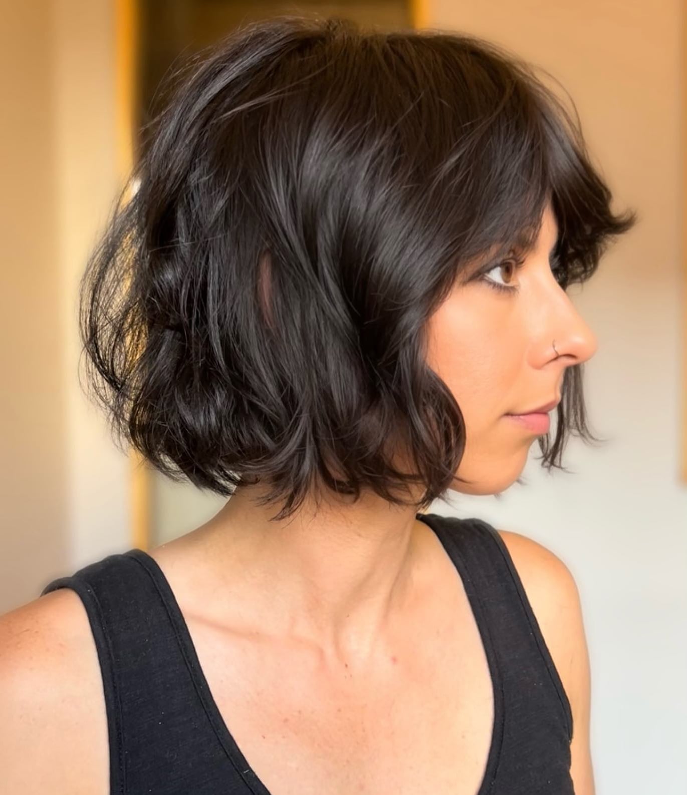 Collarbone Bob With Choppy Bangs — Classy French Bob