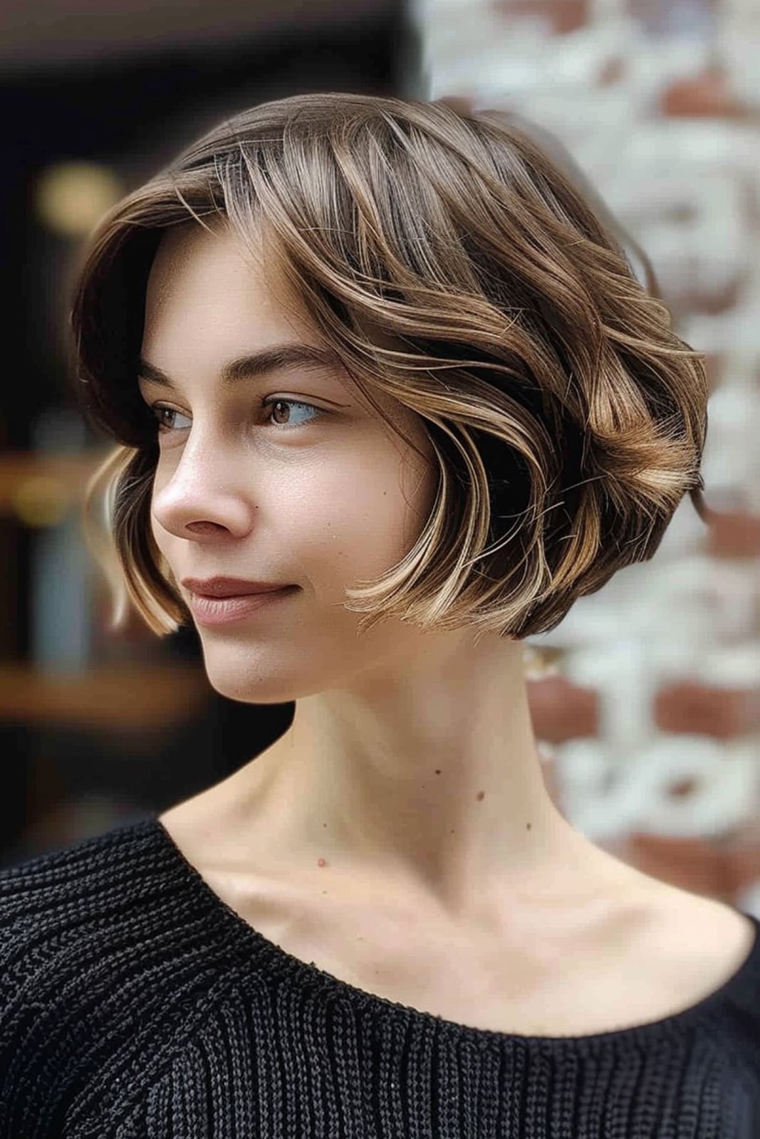 Collarbone Bob With Blonde Balayage — Classy French Bob
