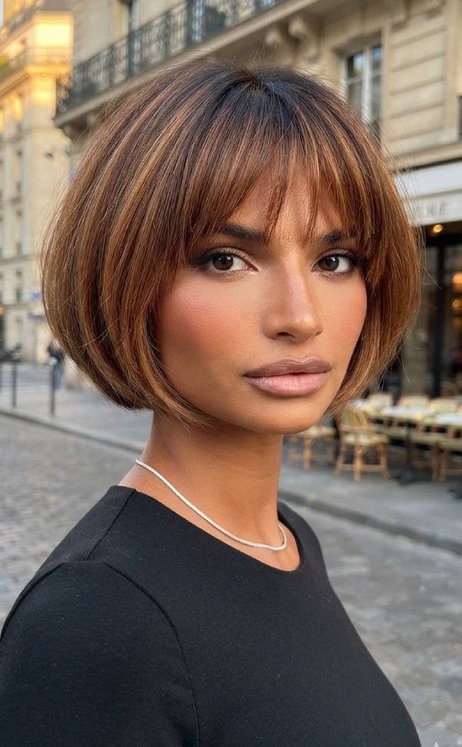 Classic French Bob With Subtle Layers Classic French Bob With Subtle Layers — Classy French Bob Haircut