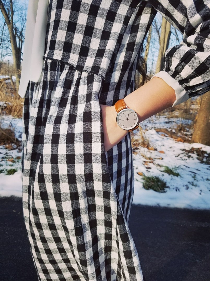 Black and White Gingham Long Sleeve Dress Black and White Gingham Long Sleeve Dress — Classy Gingham Dress