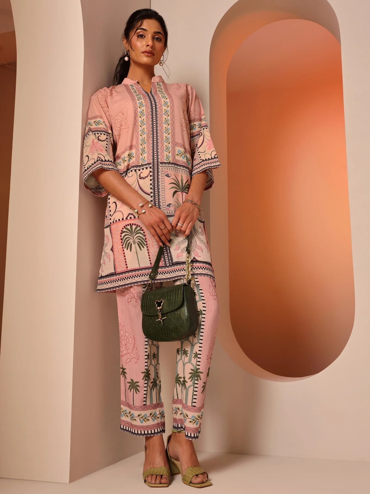 Printed Tunic With Matching Trousers — Classy Girly Outfits