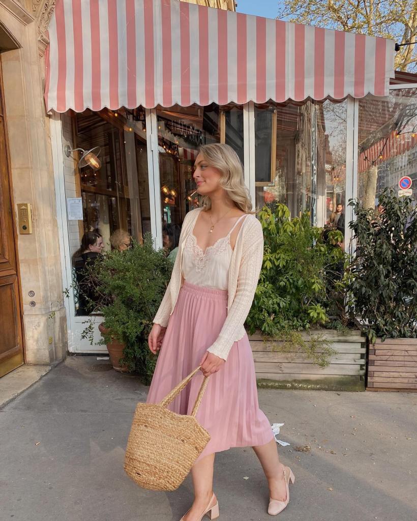Striped Cardigan And Wide Leg Trousers — Classy Girly Outfits