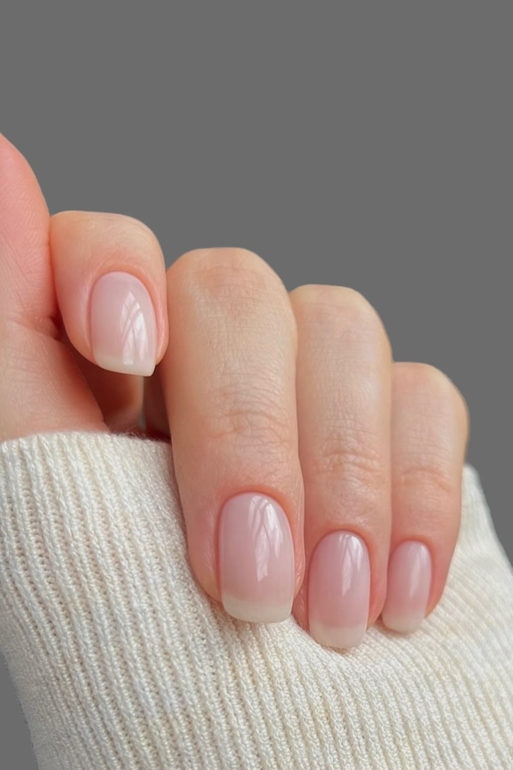 Short Square Sheer Nude Glossy Nails Short Square Sheer Nude Glossy Nails — Classy Glass Nails