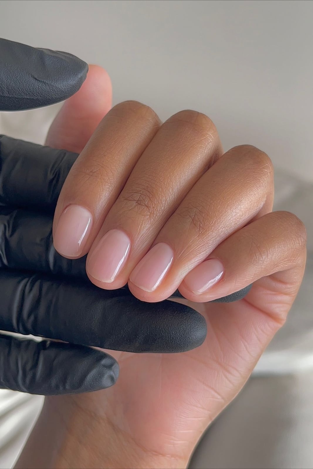 Short Soft Square Sheer Milky Pink Nails With мягкий квадрат Short Soft Square Sheer Milky Pink Nails With мягкий квадрат — Classy Glass Nails