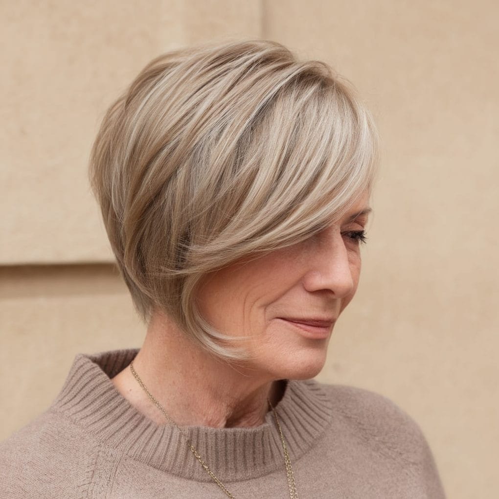 Chin Length Layered Bob Asymmetrical — Classy Hair Haircuts