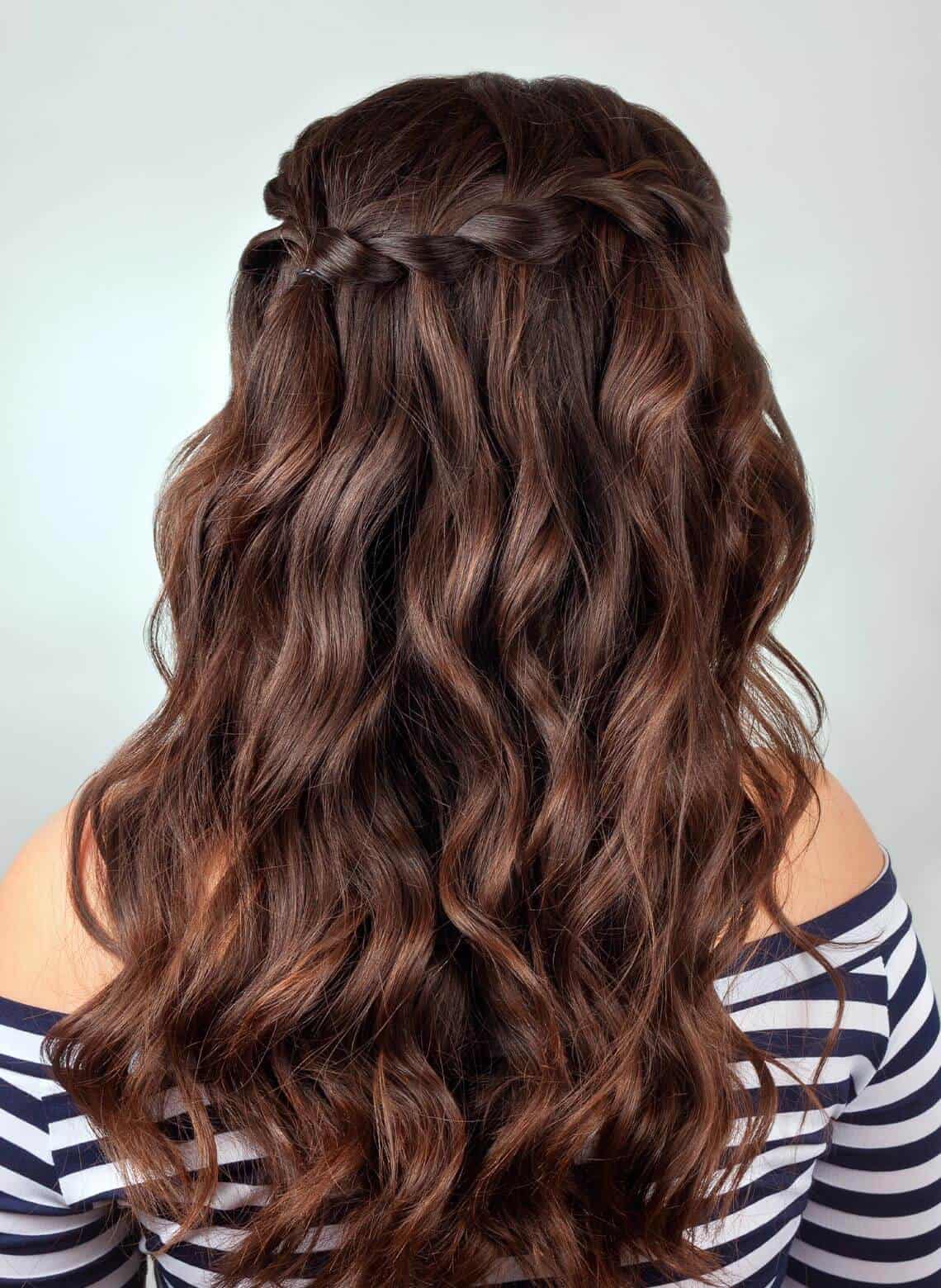 Mid-Back Braided Detail Dark Brown — Classy Hair Haircuts