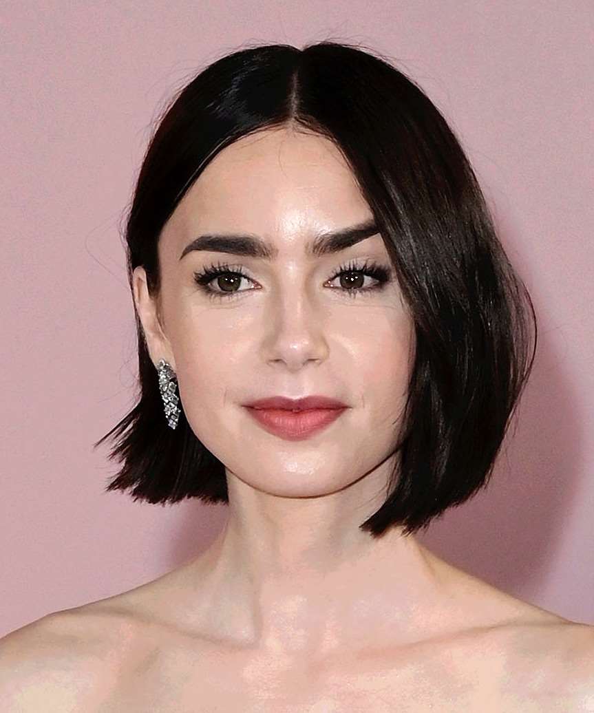 Sleek Dark Brown Blunt Bob With Side Fringe — Classy Hair Trends for Women