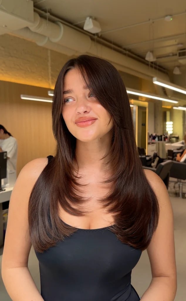 Collarbone Long Layers with Straight Texture — Classy Hair Types Chart