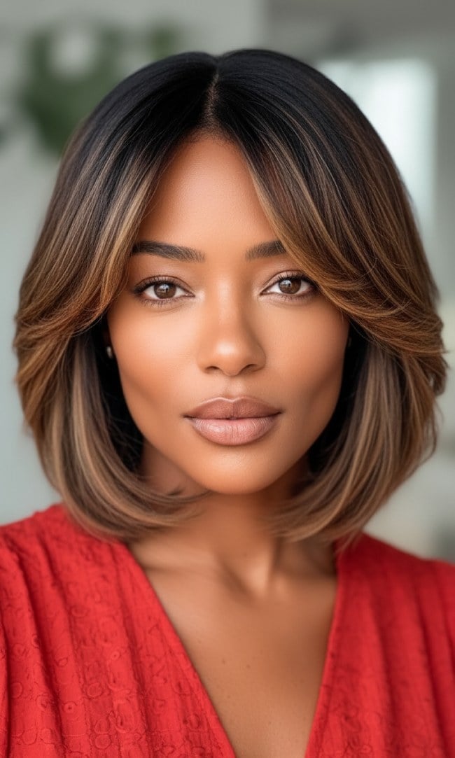 Collarbone Bob With Caramel Balayage — Classy Haircuts for Medium Hair