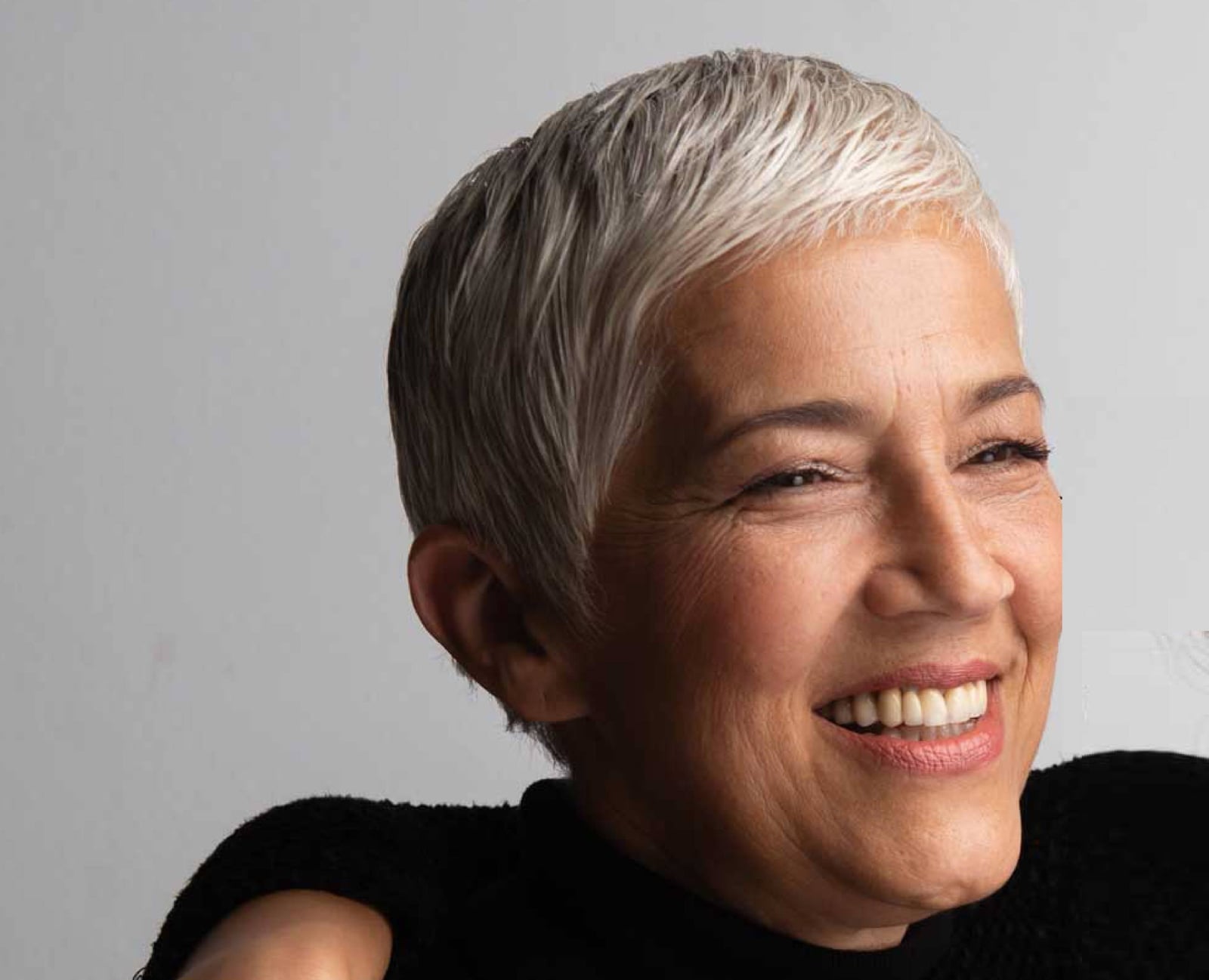 Textured Gray Pixie With Side Sweep — Classy Haircuts for Women over 50