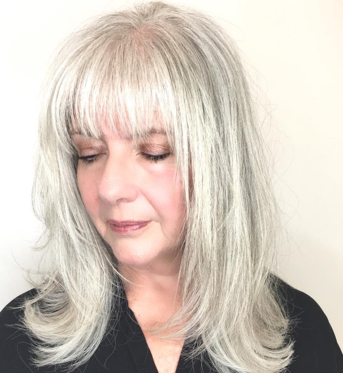 Long Layers Natural Silver Gray — Classy Haircuts for Women over 50