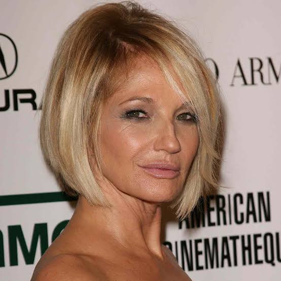 Chin Length Blonde Bob With Side Swept Bangs, Close-Up Take — Classy Haircuts for Women over 50