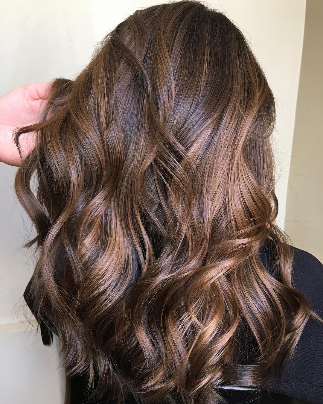 Mid-Back Dark Brown With Warm Subtle Brown Highlights, Layers Mid-Back Dark Brown With Warm Subtle Brown Highlights, Layers — Classy Highlights on Dark Brown