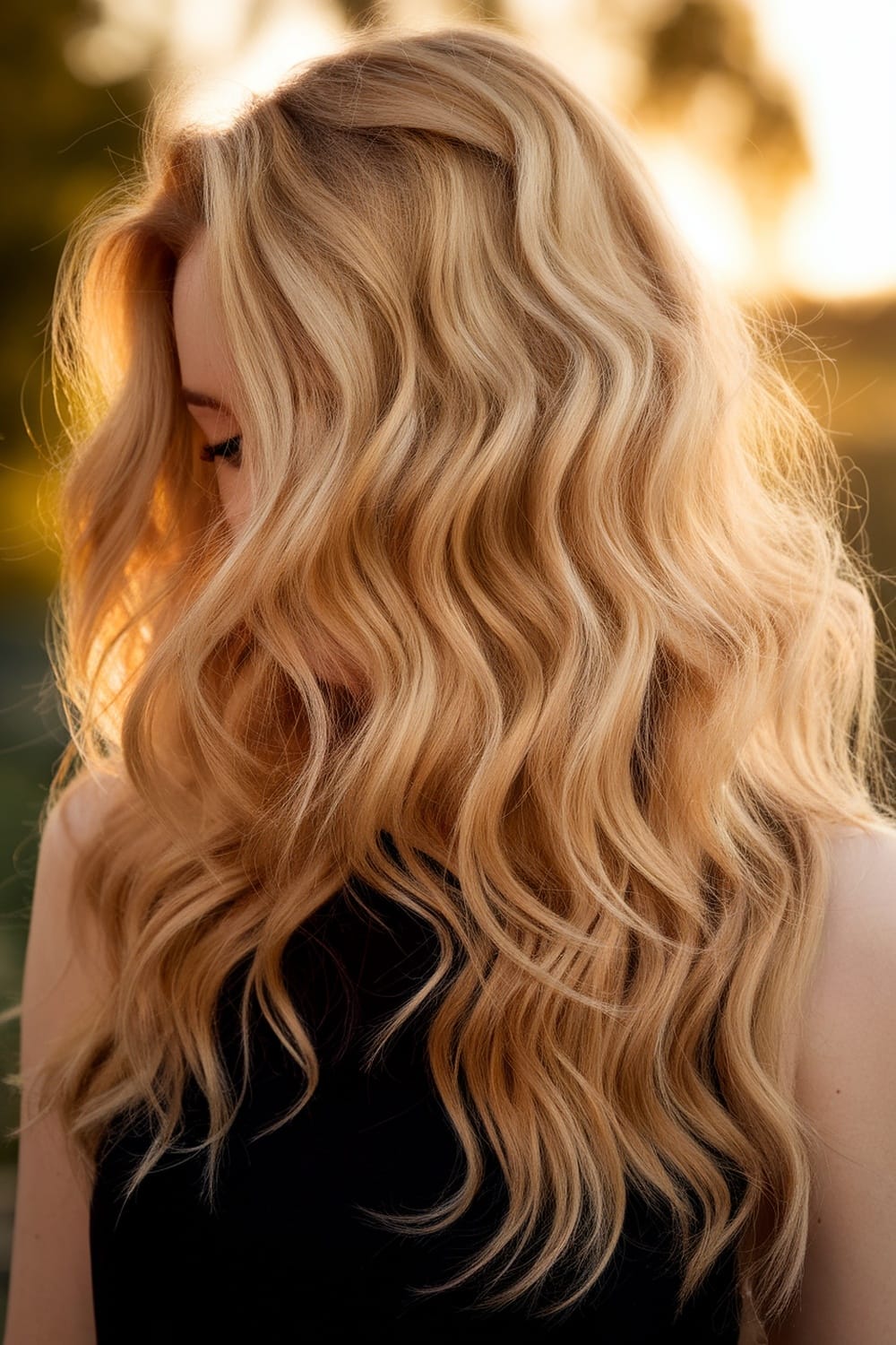 Mid-Back Air-Dried Honey Blonde Balayage Mid-Back Air-Dried Honey Blonde Balayage — Classy Honey Blonde