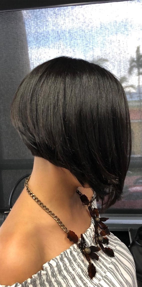 Collarbone Length Thick Straight Bob Collarbone Length Thick Straight Bob — Classy Inverted Bob