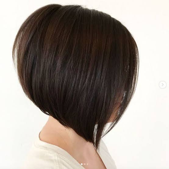 Rounded Dark Brown Collarbone Bob Rounded Dark Brown Collarbone Bob — Classy Inverted Bob