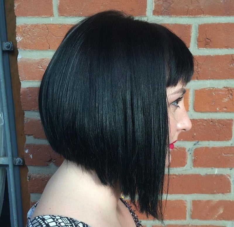 Inverted Bob With Micro Bangs Inverted Bob With Micro Bangs — Classy Inverted Bob