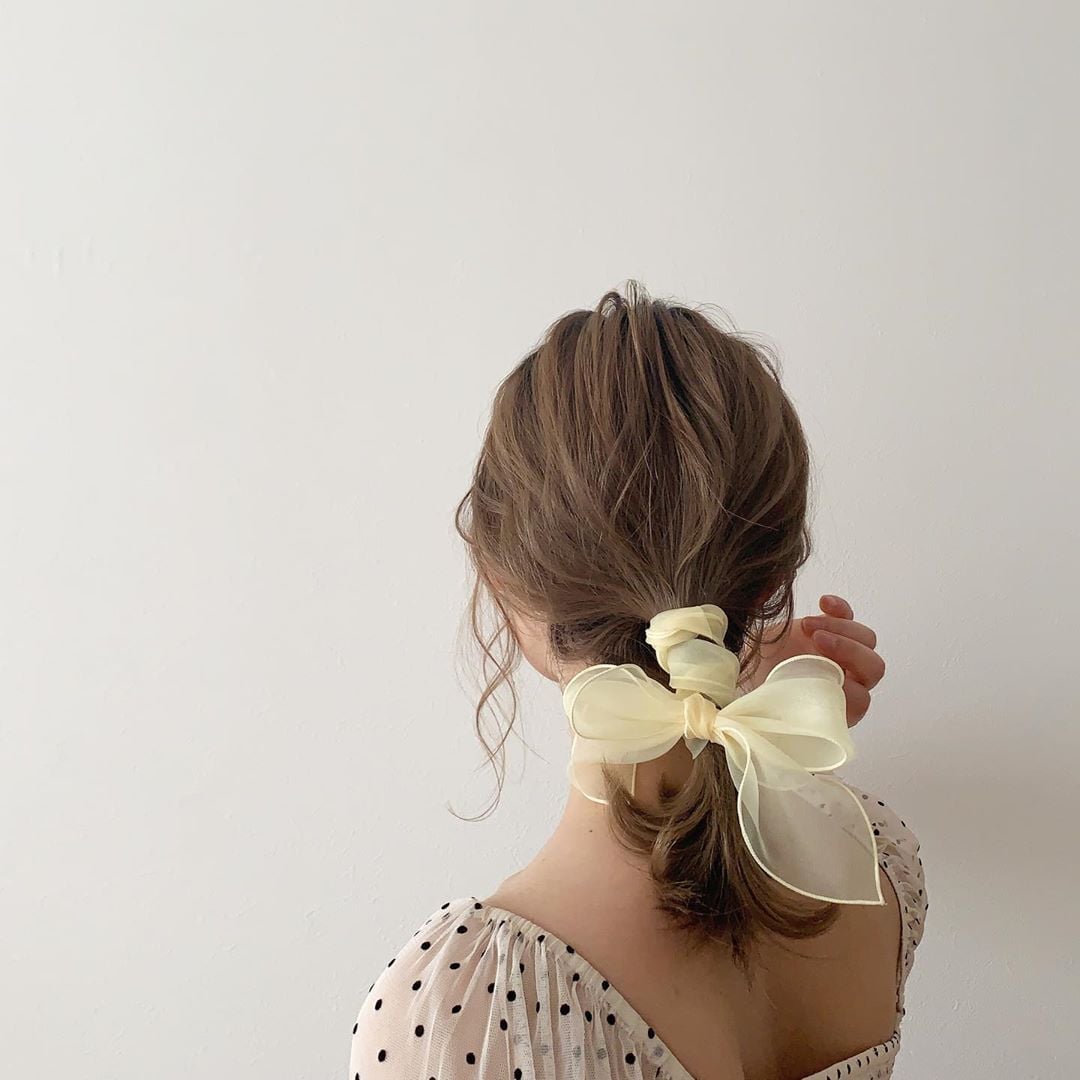 Shoulder Length Low Ponytail With Wispy Bangs Shoulder Length Low Ponytail With Wispy Bangs — Classy Japanese Hairstyles