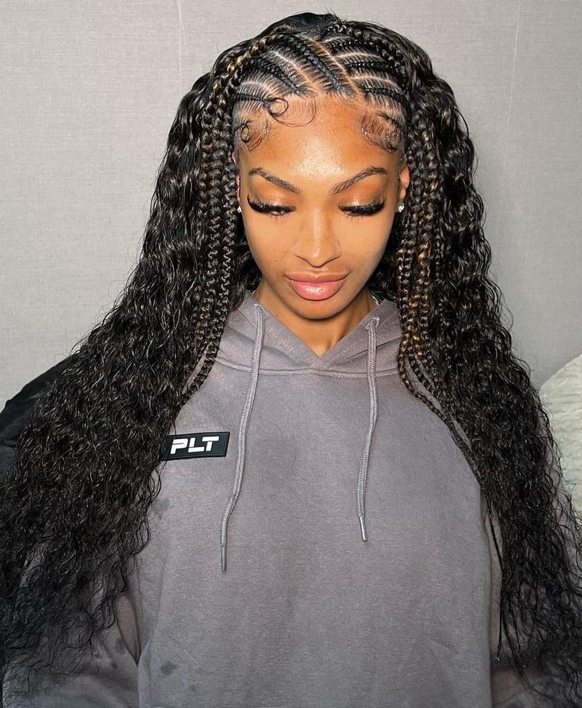 Long Knotless Braids With Wavy Extensions Long Knotless Braids With Wavy Extensions — Classy Knotless Hairstyles
