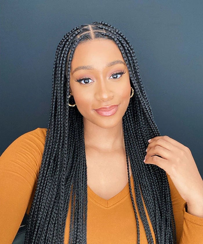 Sleek Mid-Back Knotless Braids Sleek Mid-Back Knotless Braids — Classy Knotless Hairstyles