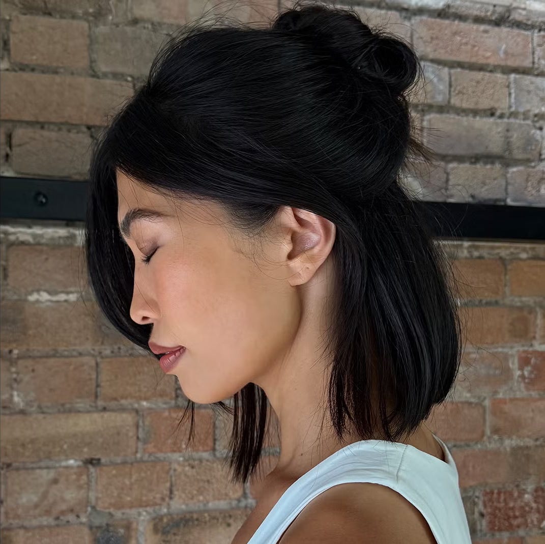 Chin Length Layered Bob With Curtain Bangs — Classy Korean Hair
