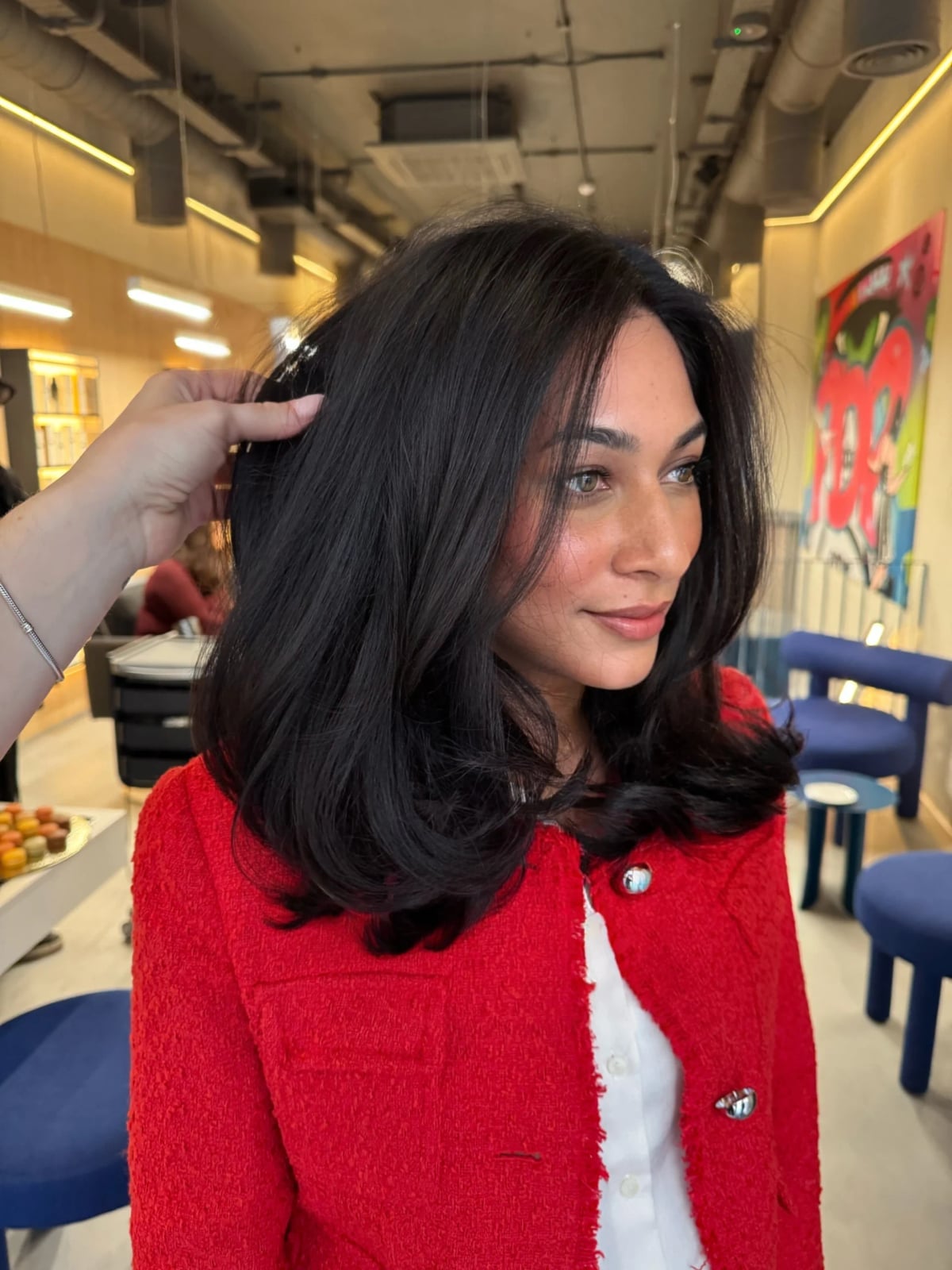 Thick Dark Brown Lob With Face Framing Thick Dark Brown Lob With Face Framing — Classy Layered Haircuts for Medium Hair