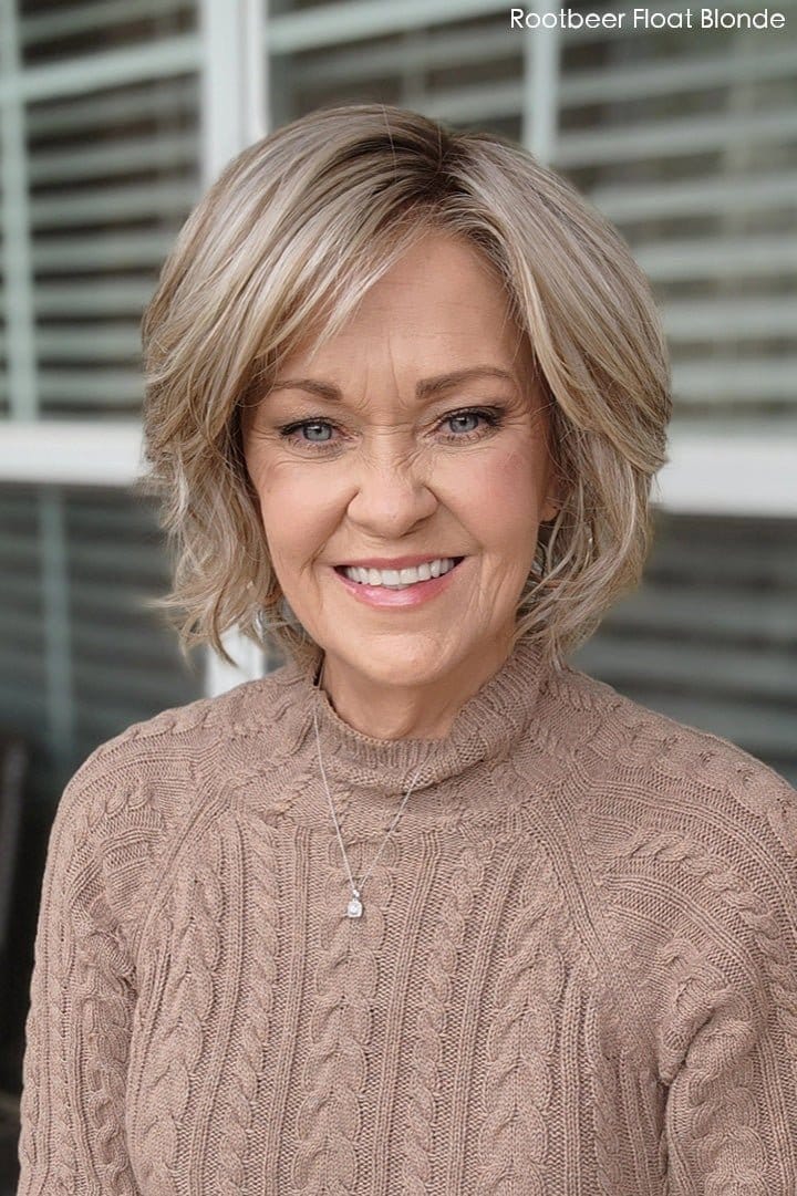 Rootbeer Float Bob With Wispy Bangs Rootbeer Float Bob With Wispy Bangs — Classy Layers Wig