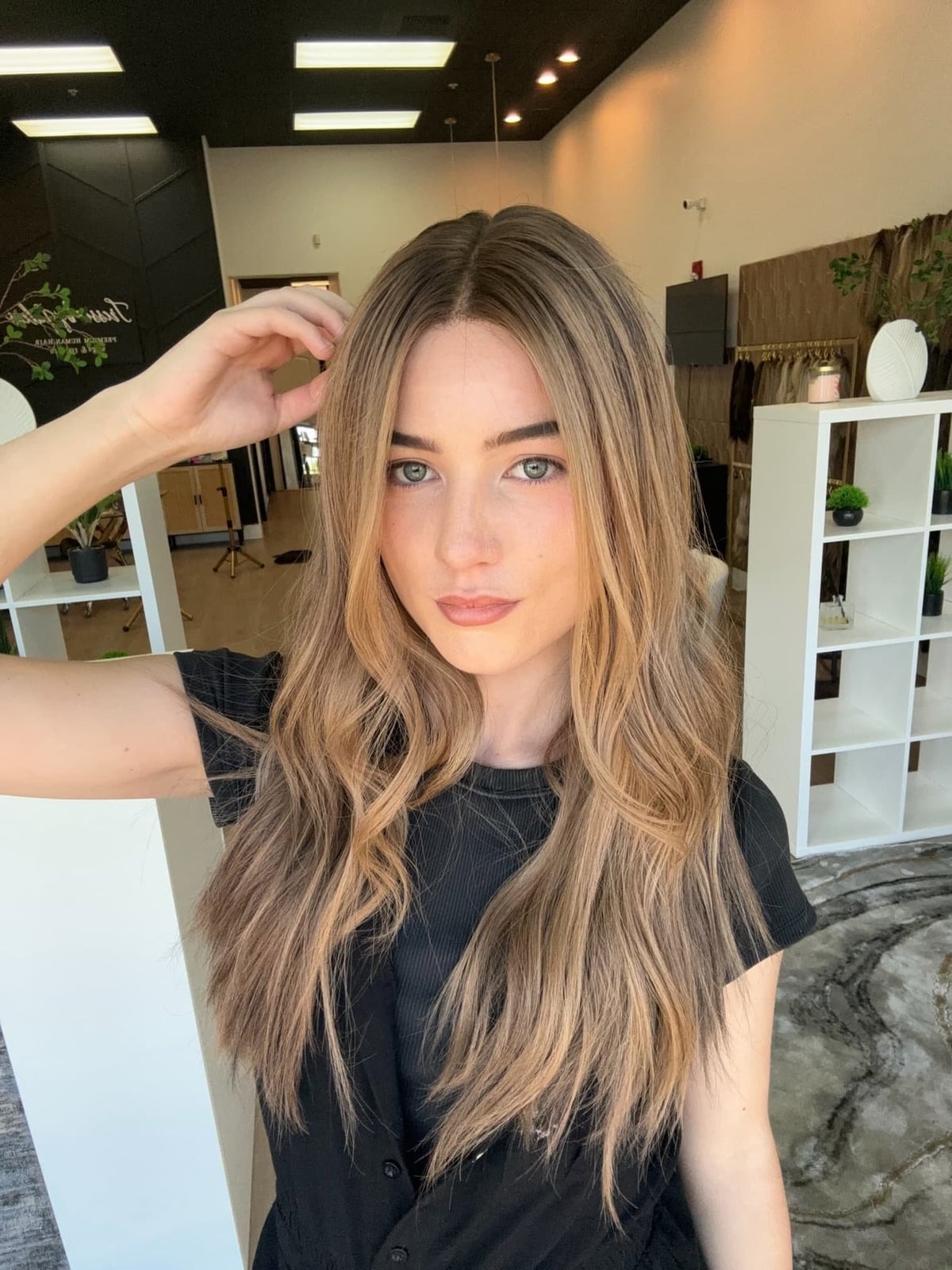 Ash Blonde Mid-Back Layers With Root Shadow Ash Blonde Mid-Back Layers With Root Shadow — Classy Layers Wig