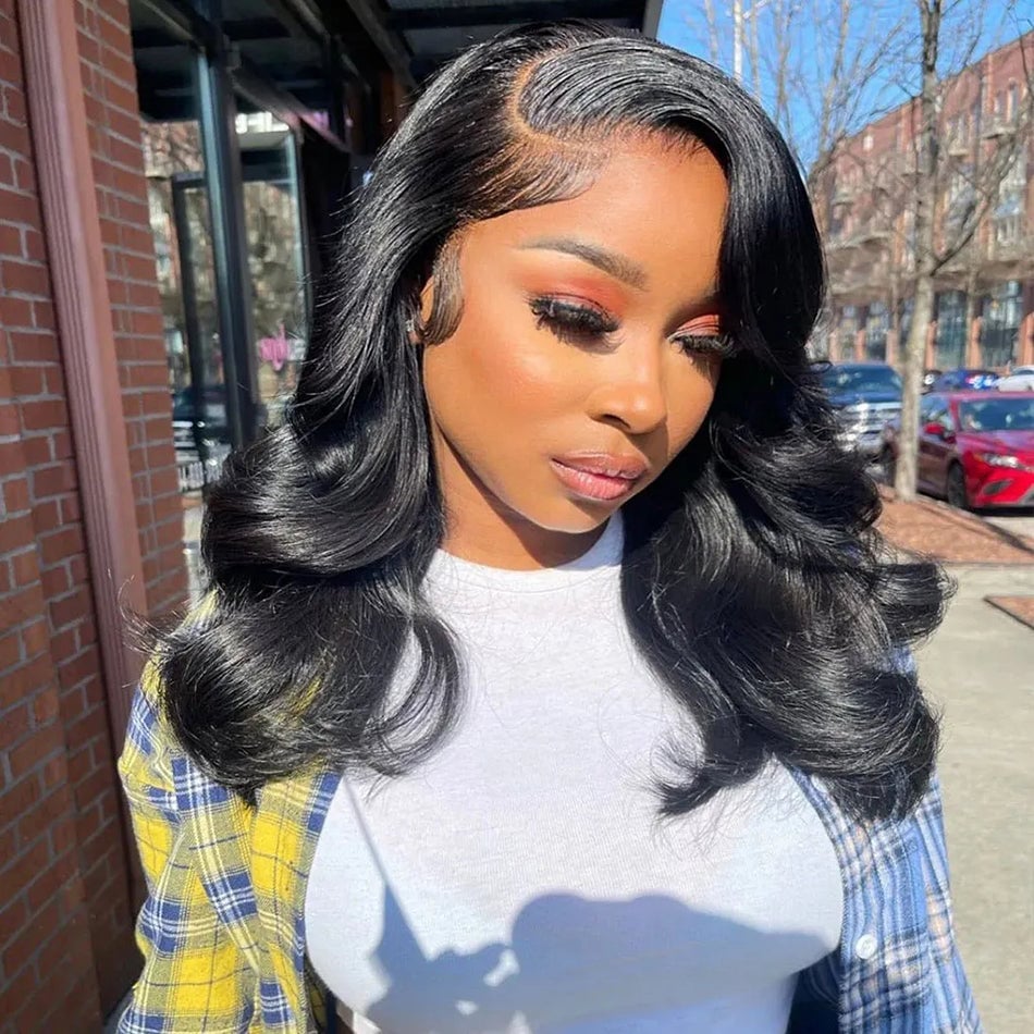 Voluminous Black Collarbone Waves With Side Sweep Voluminous Black Collarbone Waves With Side Sweep — Classy Layers Wig