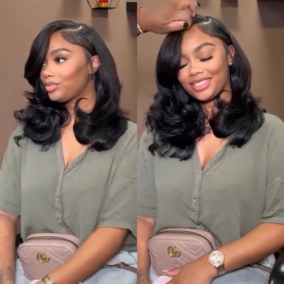 Collarbone Layers With Voluminous Curtain Bangs Collarbone Layers With Voluminous Curtain Bangs — Classy Layers Wig