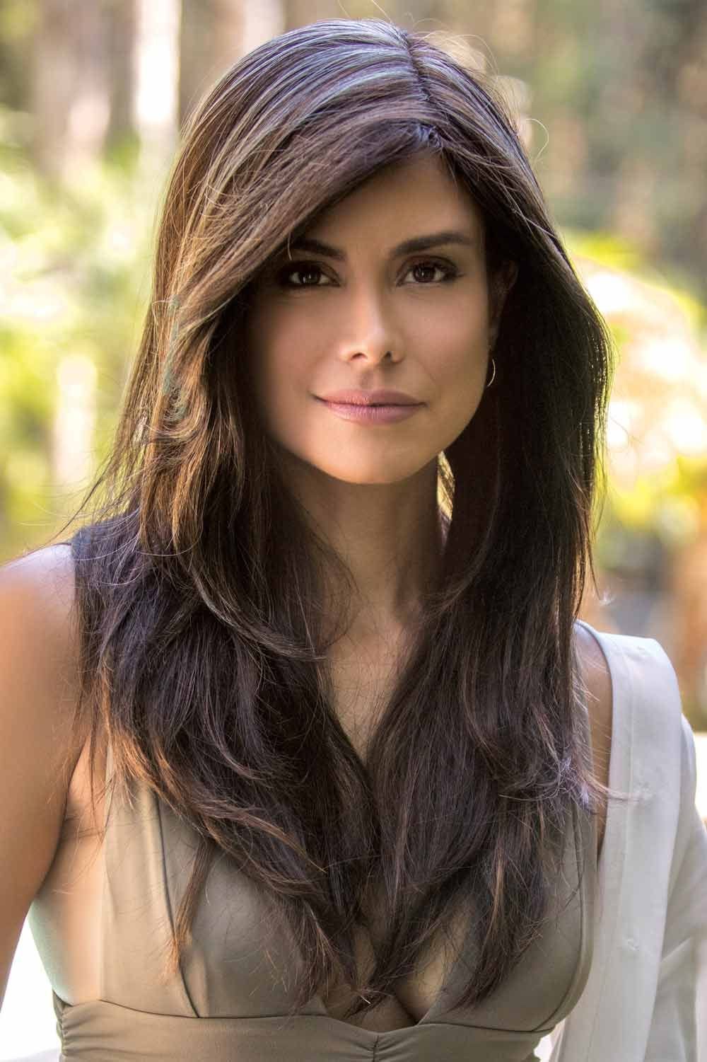 Long Layers With Side-Swept Fringe Long Layers With Side-Swept Fringe — Classy Layers Wig