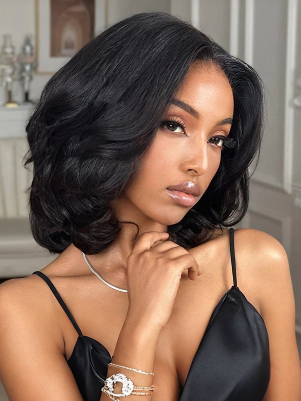 Classy Layered Bob With Side-Swept Bangs Classy Layered Bob With Side-Swept Bangs — Classy Layers Wig