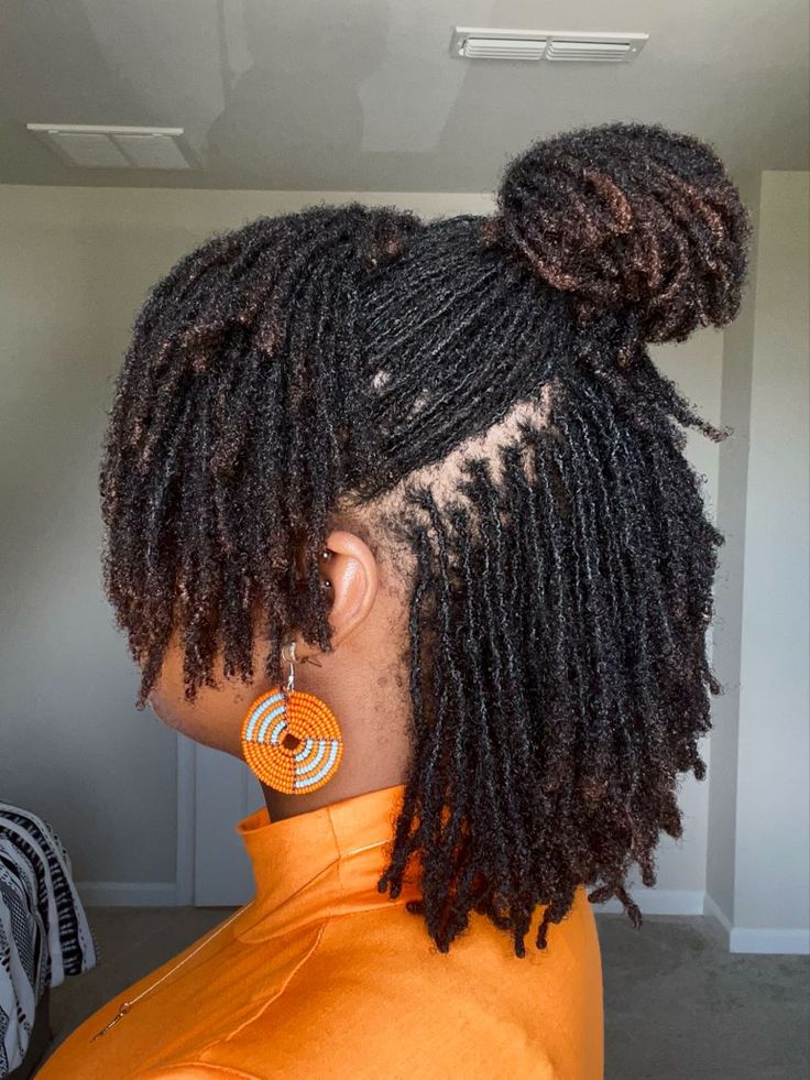 Collarbone Microlocs Half Updo — Classy Length Locs
