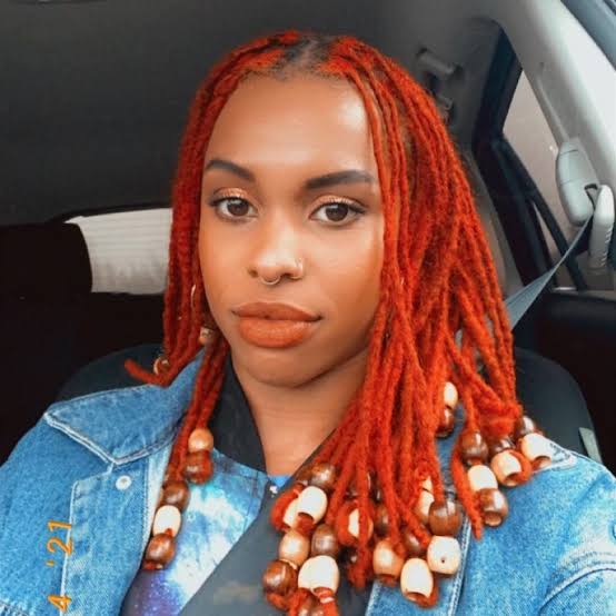 Mid-Back Soft Locs Loose Black, Vibrant Red — Classy Length Locs