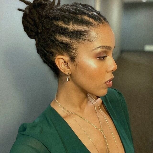 Collarbone Length Black Locs Natural Wavy Texture — Classy Length Locs