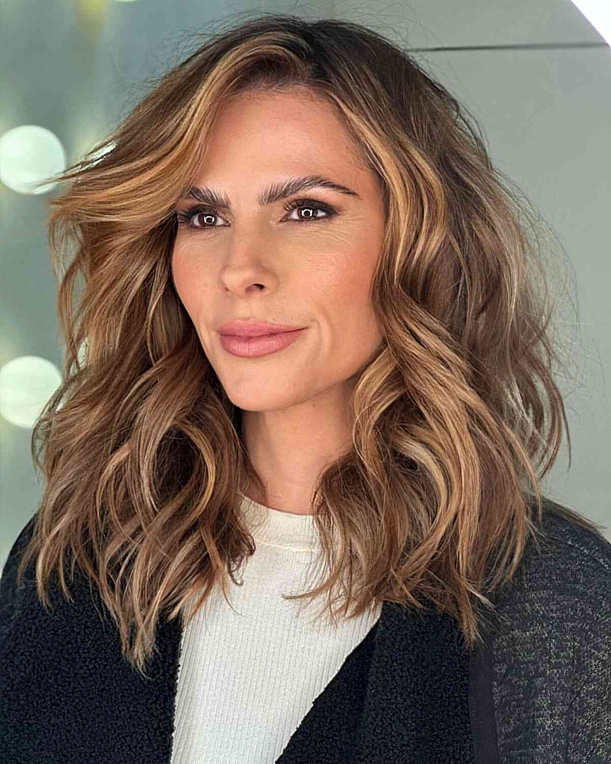 Shoulder Length Bob With Subtle Layers Shoulder Length Bob With Subtle Layers — Classy Lengths Haircut