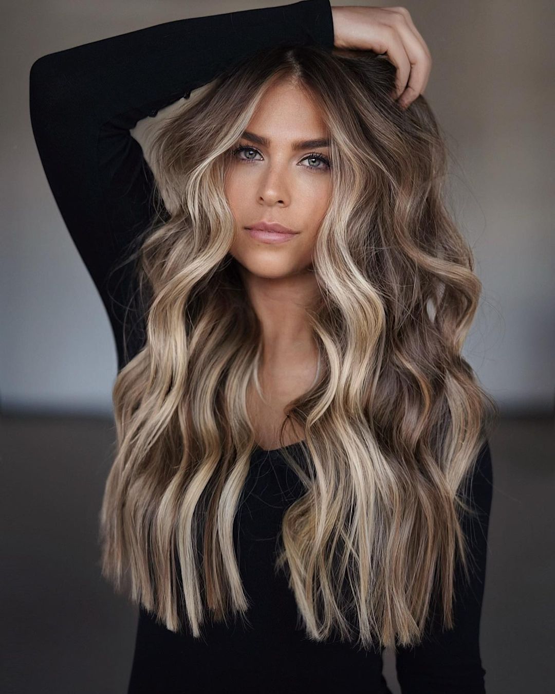 Mid-Back Length Layers With Blended Blonde Highlights Mid-Back Length Layers With Blended Blonde Highlights — Classy Light Brown Hair with Blonde