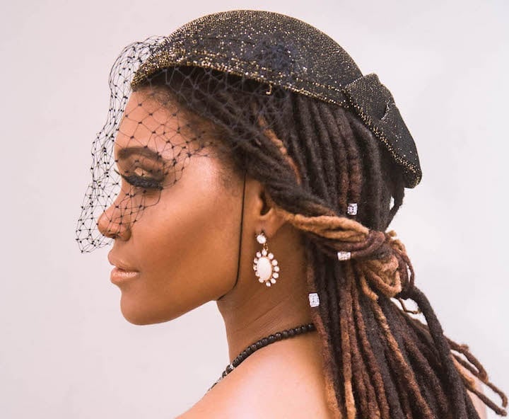 Tied Back Locs With Decorative Hat Tied Back Locs With Decorative Hat — Classy Locs Hair
