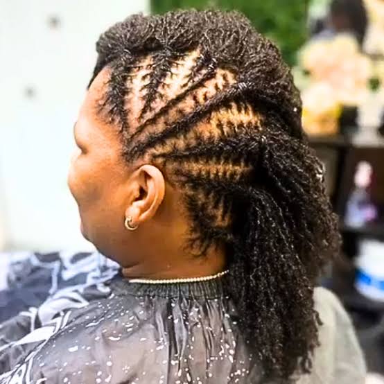 Mohawk Style With Braided Sides Mohawk Style With Braided Sides — Classy Locs Hair