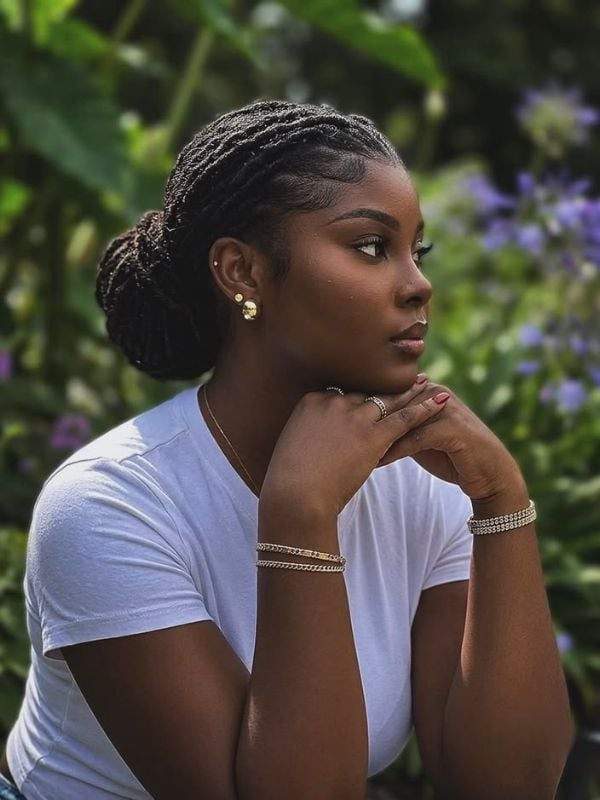 Neatly Pulled Back Black Locs Updo Neatly Pulled Back Black Locs Updo — Classy Locs Hair