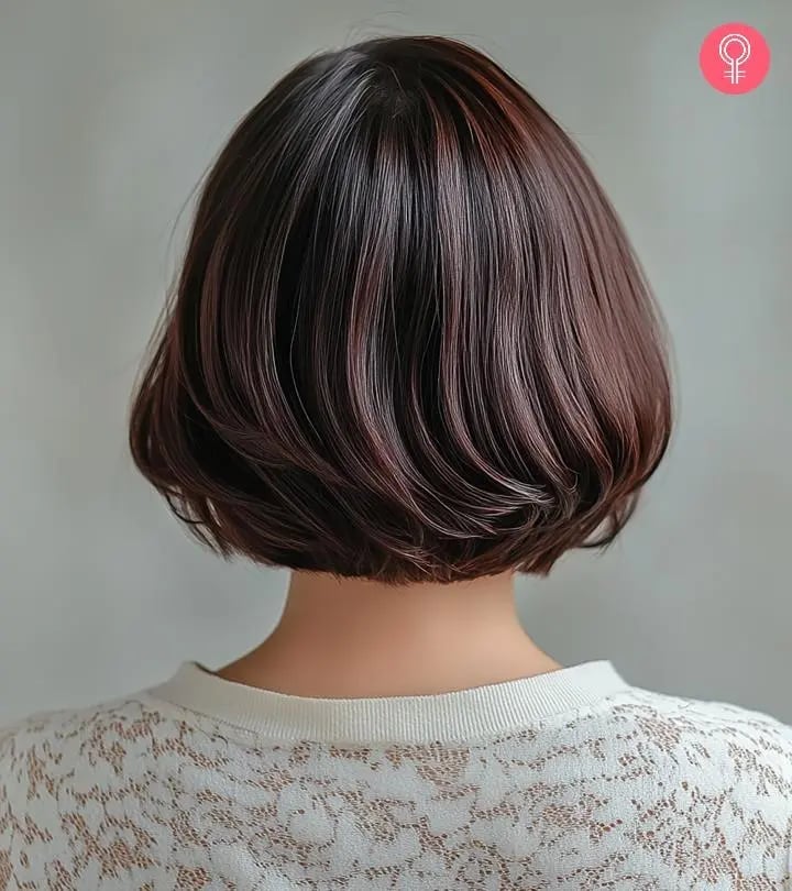 Layered Angled Bob From The Back Layered Angled Bob From The Back — Classy Long Bob