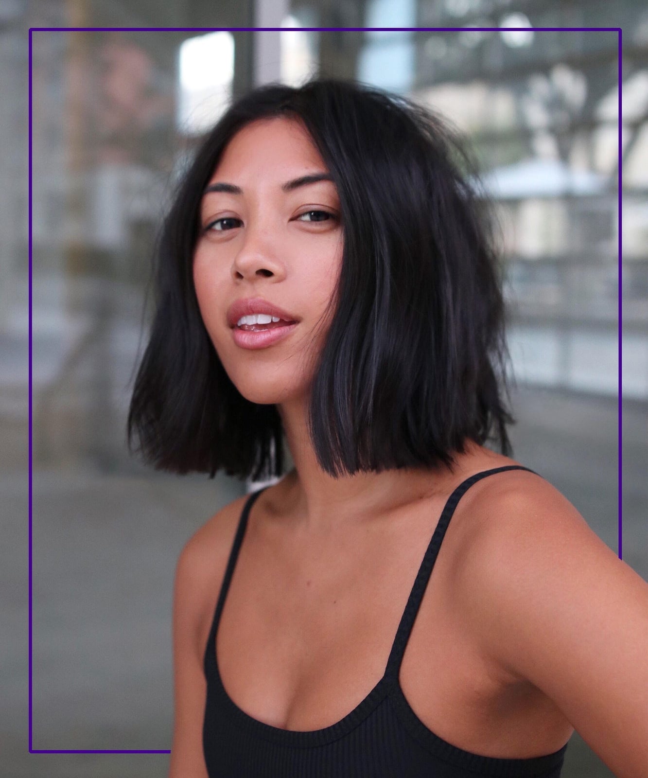 Sharp Black Bob With Blunt Ends Sharp Black Bob With Blunt Ends — Classy Long Bob