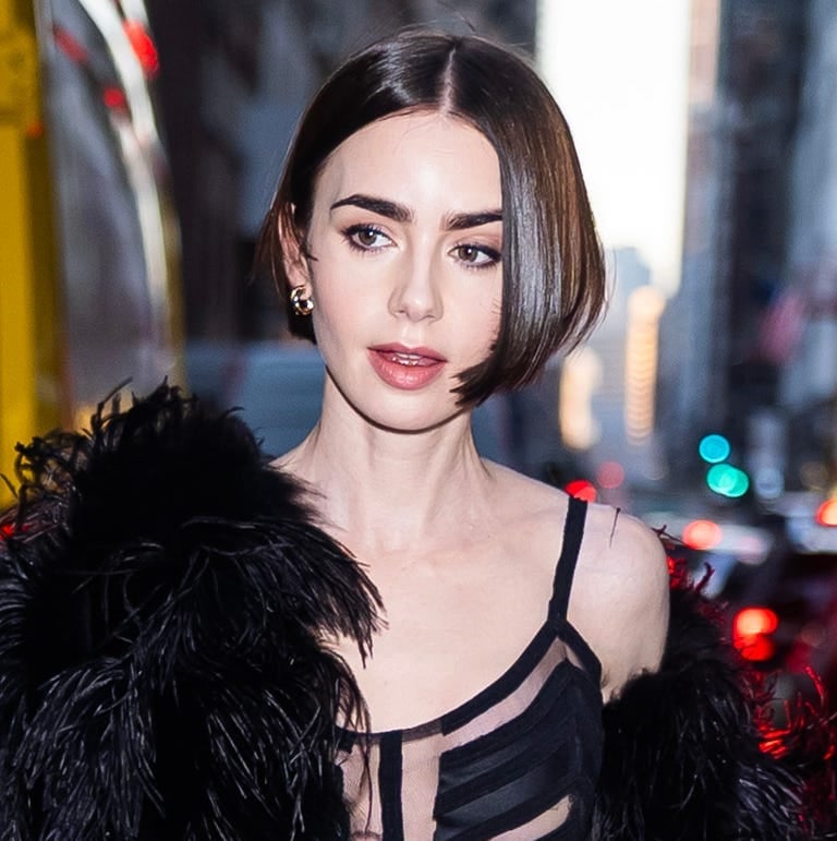 Sleek Chin Bob With Sharp Line, Dark Brown Sleek Chin Bob With Sharp Line, Dark Brown — Classy Long Bob