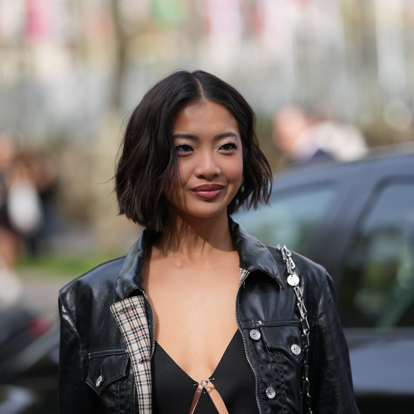 Dark Brown Bob With Soft Natural Waves Dark Brown Bob With Soft Natural Waves — Classy Long Bob