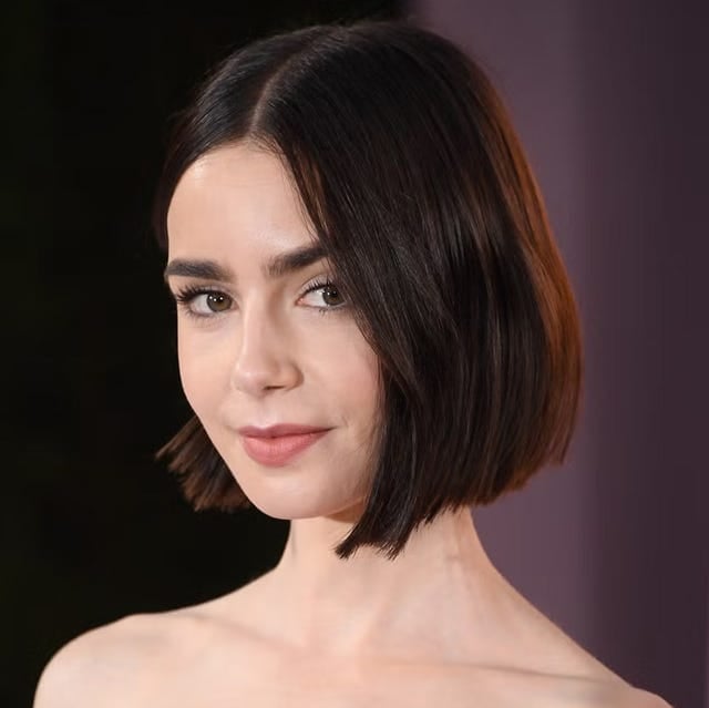 Fine Dark Brown Inverted Bob Fine Dark Brown Inverted Bob — Classy Long Bob