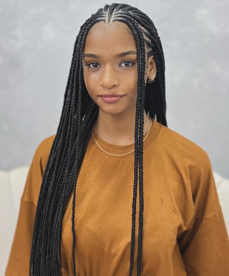 Elegant Long Black Box Braids — Classy Long Braids