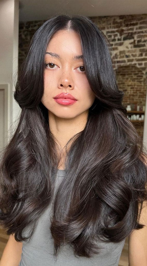 Dark Brown With Lighter Pieces Dark Brown With Lighter Pieces — Classy Long Haircuts