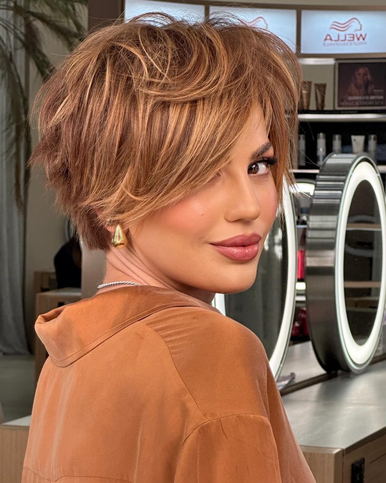 Honey Blonde Pixie With Long Side-Swept Bangs — Classy Long Pixie